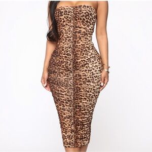 Out To Get You Ruched MIDI Dress